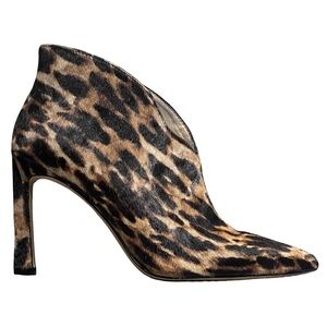 Vince Camuto Sestrind Cow Hair Leopard Animal Print Ankle Boot Booties Size 7.5